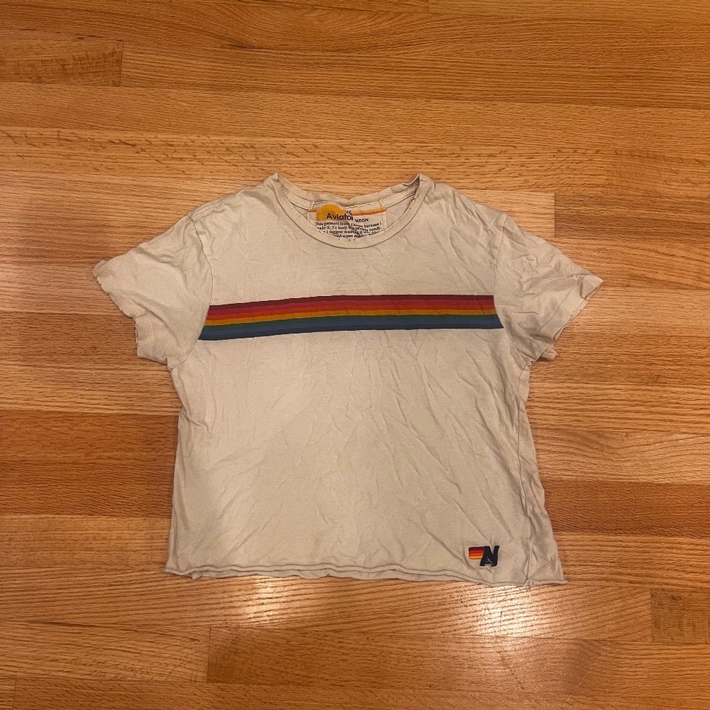 aviator nation rainbow tee